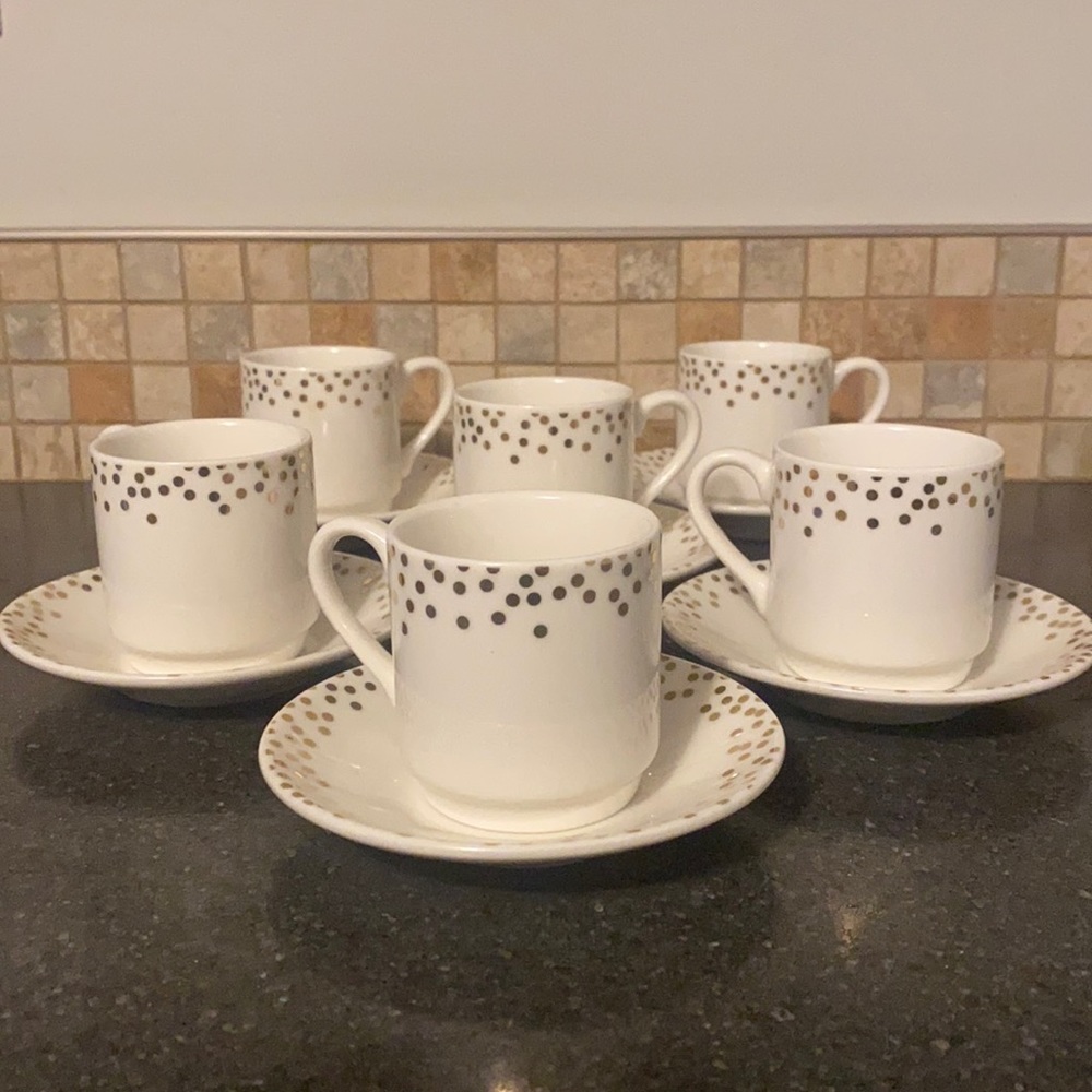 SIX Coco & Lola Espresso Mugs and Saucers